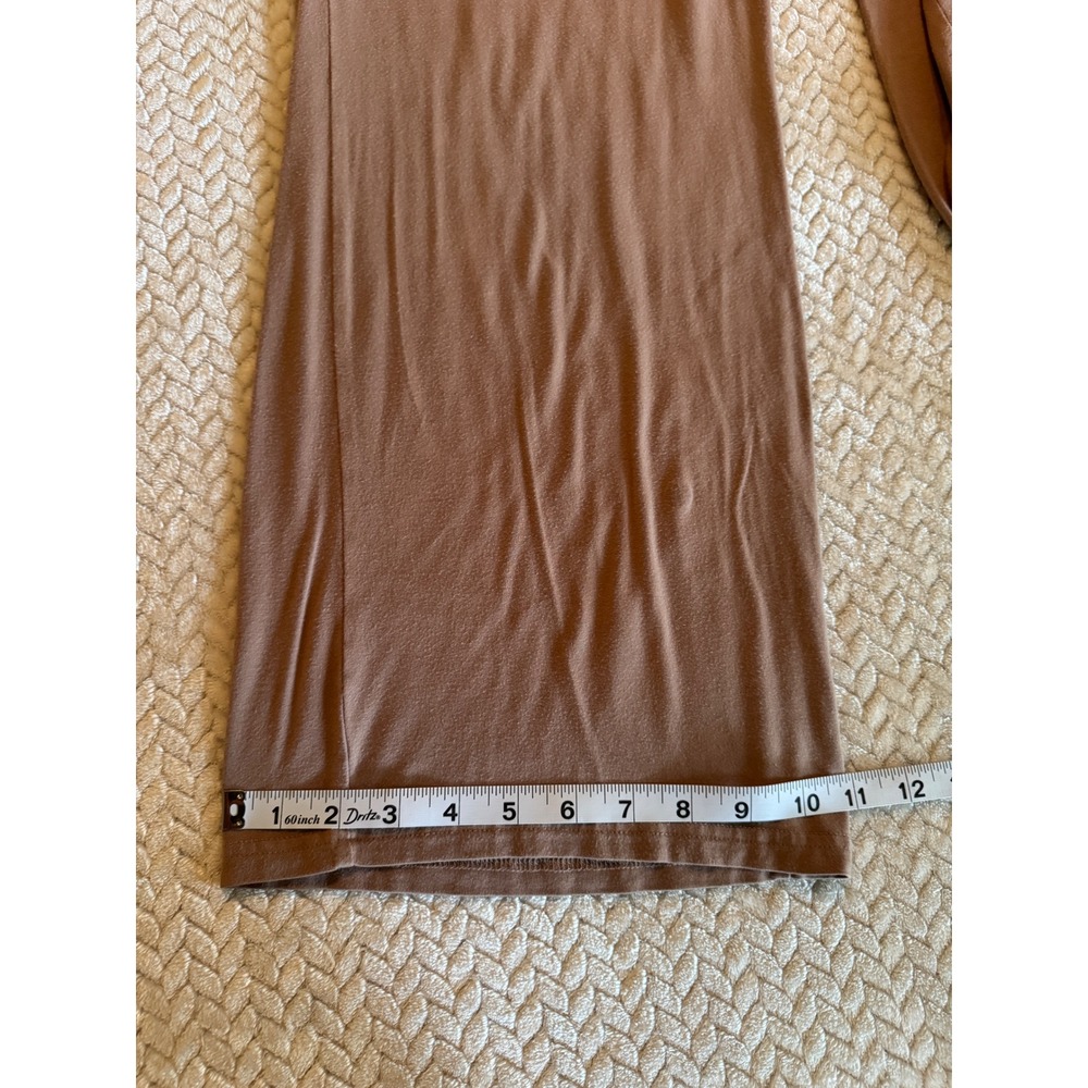 Comfrt Wide Leg Lounge Pants Mauve Brown High Rise Drawstring Size M - Picture 9 of 9